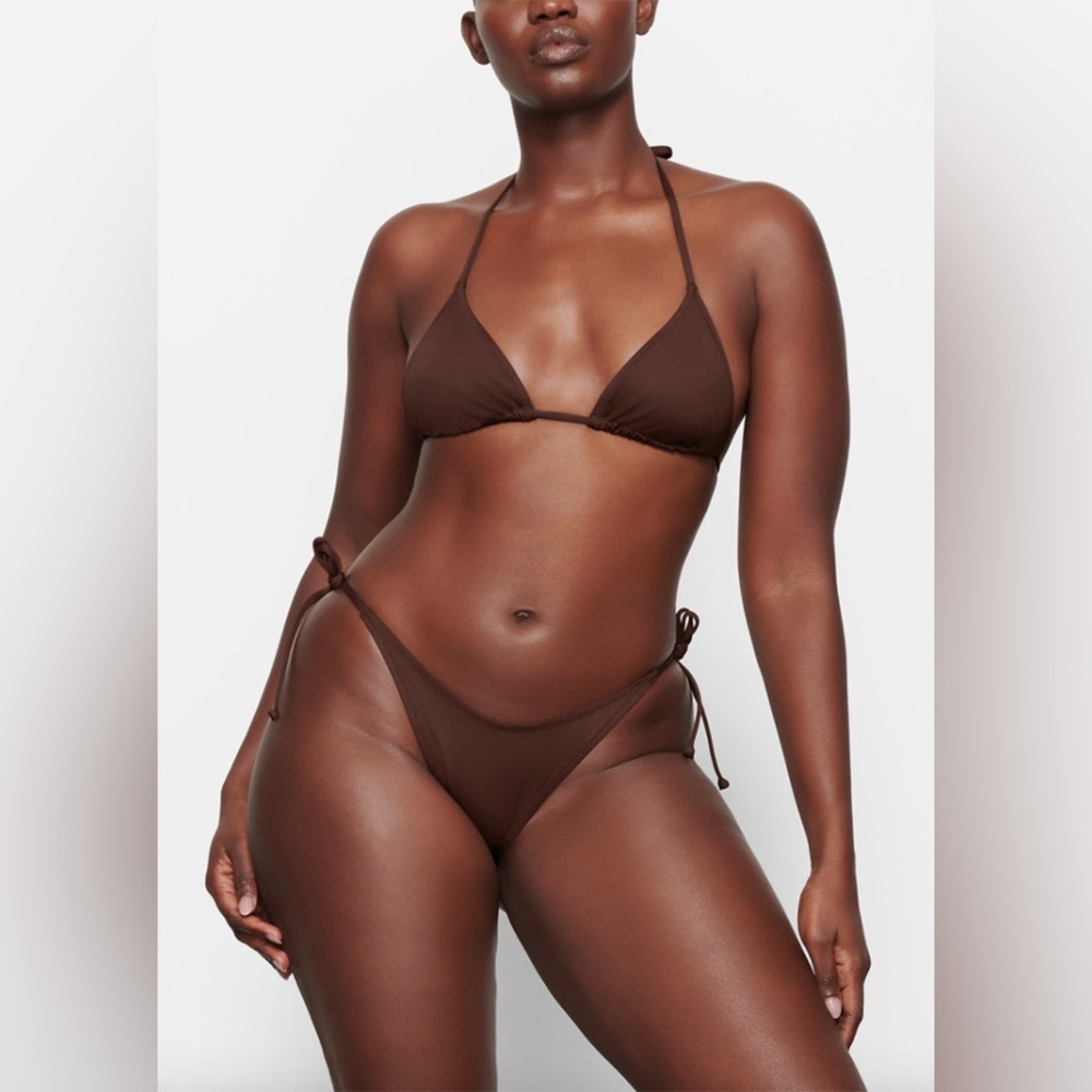 Skims brown triangle bikini set